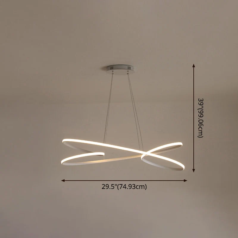 Simplicity Line LED kroonluchter licht aluminium moderne stijl slaapkamer hanglamp Clearhalo