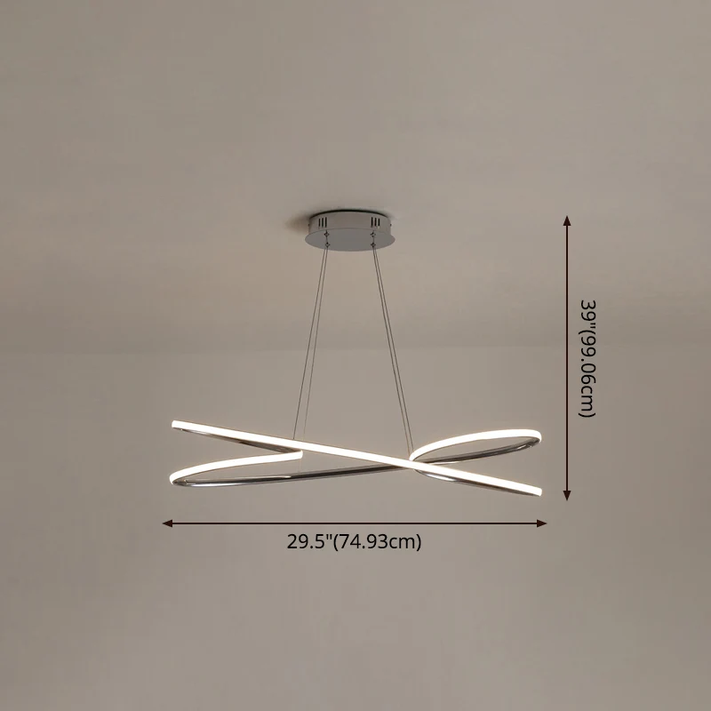 Simplicity Line LED kroonluchter licht aluminium moderne stijl slaapkamer hanglamp Clearhalo