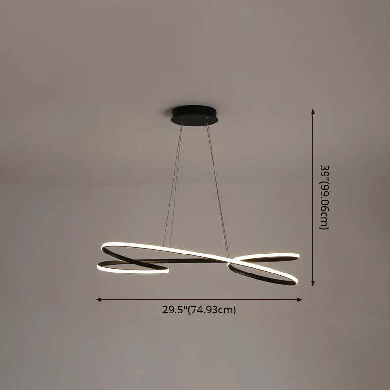 Simplicity Line LED kroonluchter licht aluminium moderne stijl slaapkamer hanglamp Clearhalo