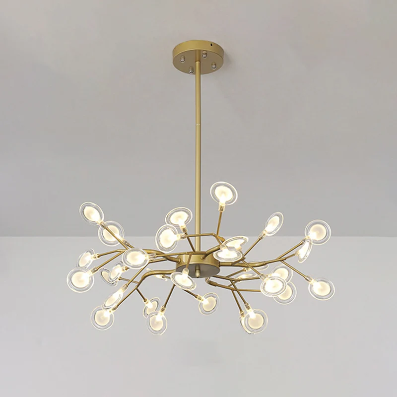 Simplistische Firefly kroonluchter hanglamp acryl woonkamer LED hanglamp Clearhalo