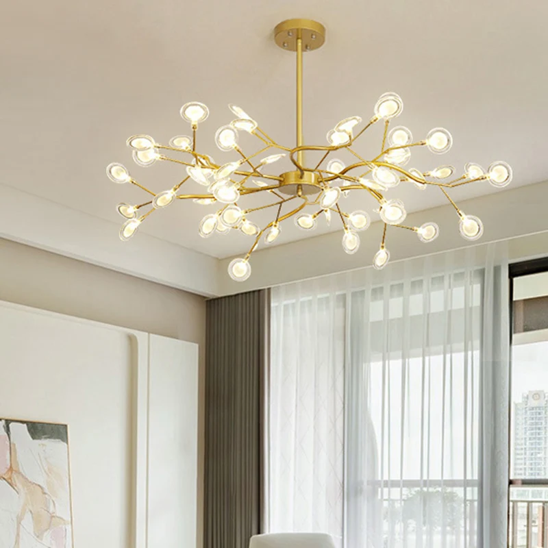 Simplistische Firefly kroonluchter hanglamp acryl woonkamer LED hanglamp Clearhalo