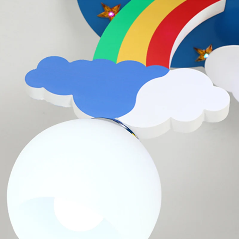 Sky kinderkamer plafondlamp hout 3-lichts cartoon plafondlamp met katje Clearhalo
