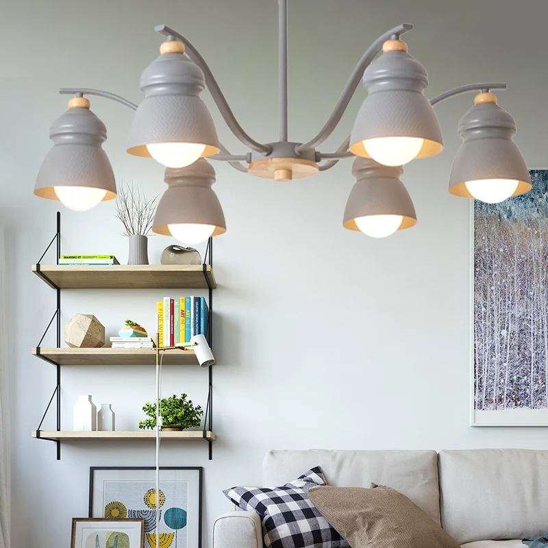 Slaapkamer Kalebas Hangende Kroonluchter Lamp Metaal Modern Design Stijl Hanglamp Clearhalo