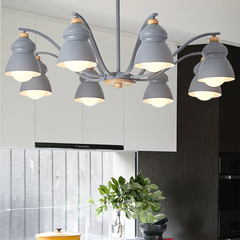 Slaapkamer Kalebas Hangende Kroonluchter Lamp Metaal Modern Design Stijl Hanglamp Clearhalo