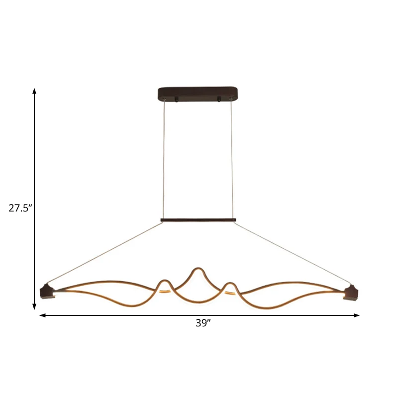 Spiraal acryl hangende kroonluchter modernistische led zwarte hangende plafondlamp voor eetkamer wit/warm/natuurlijk licht...