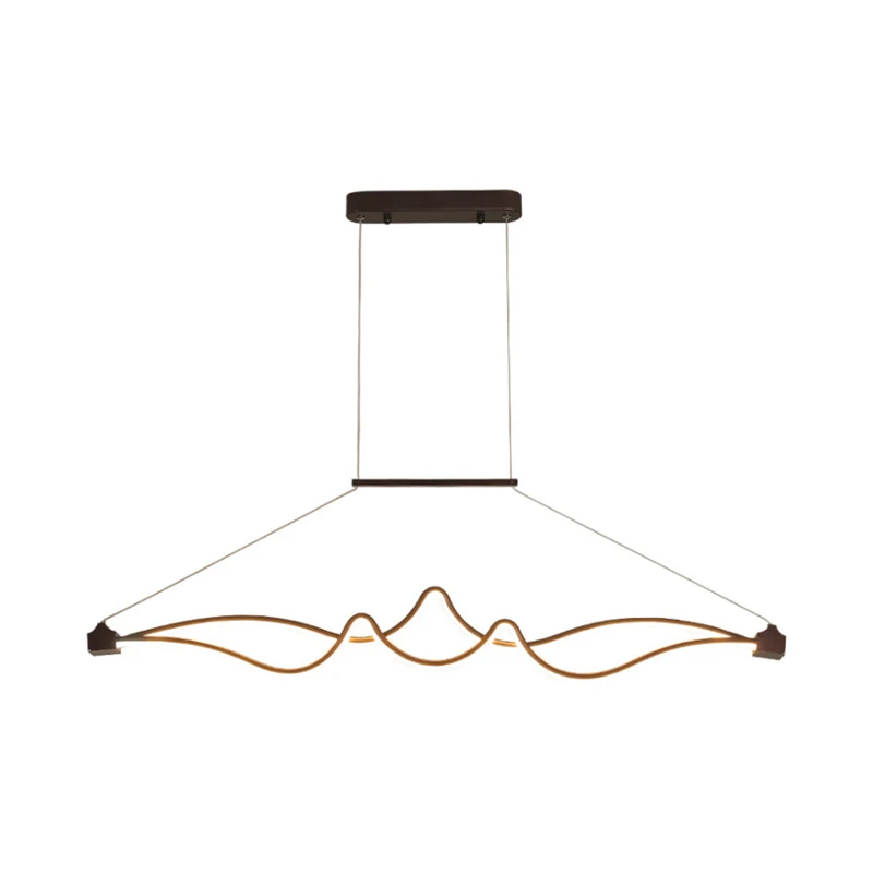 Spiraal acryl hangende kroonluchter modernistische led zwarte hangende plafondlamp voor eetkamer wit/warm/natuurlijk licht...