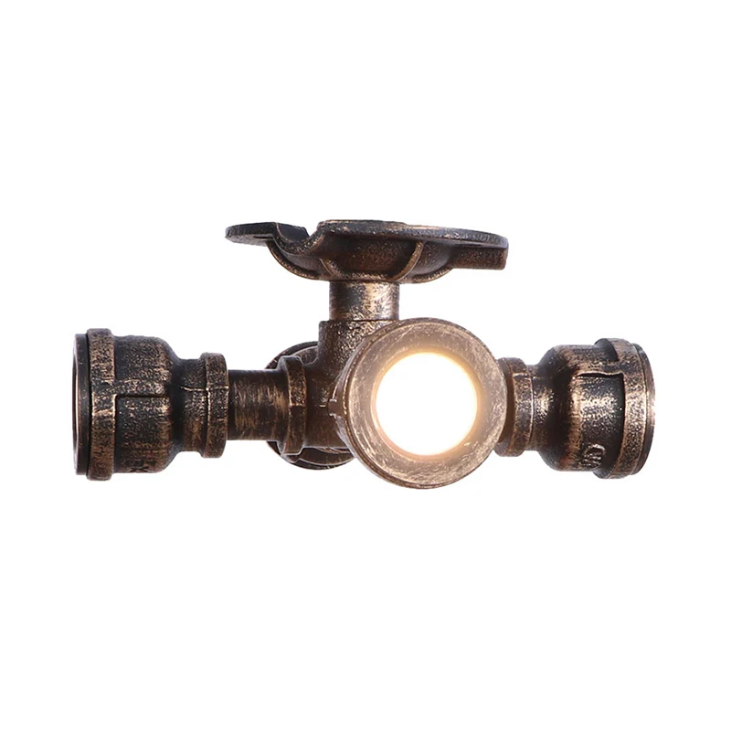 Spoetnik balkon semi-inbouwlamp met pijp Rustiek industrieel smeedijzer 4 lampen Verouderd bronzen plafondarmatuur Clearhalo