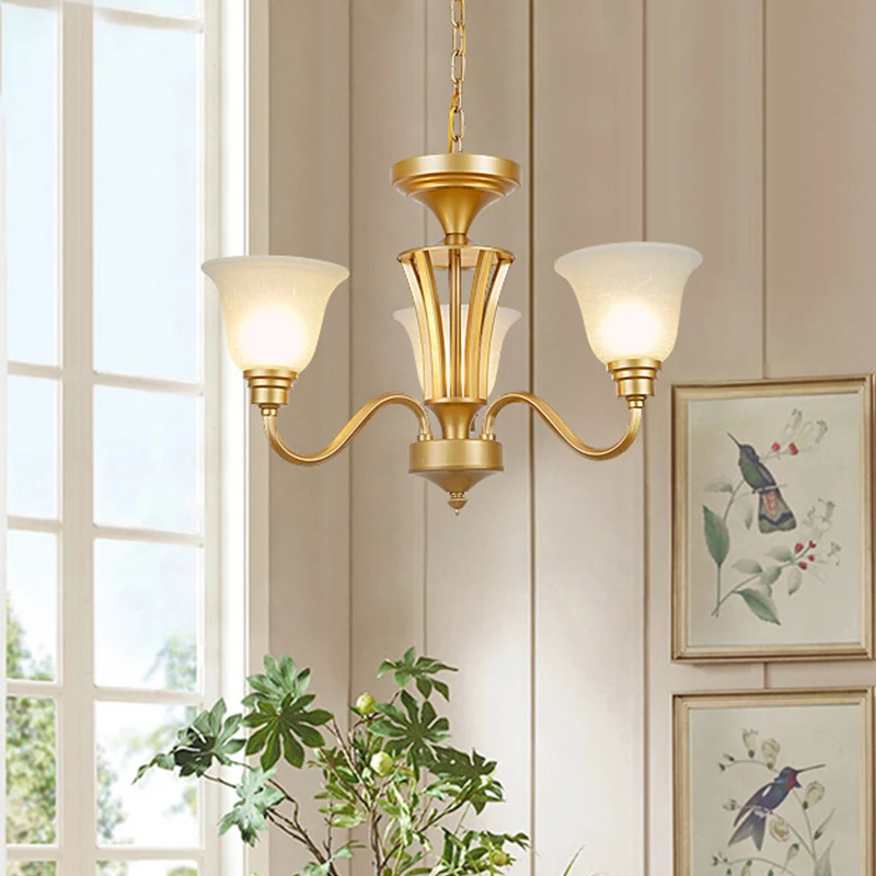 Spoetnik metalen kroonluchter verlichting vintage 3/5/6 lampen woonkamer plafond hanger goud met uitlopende witte glazen k...