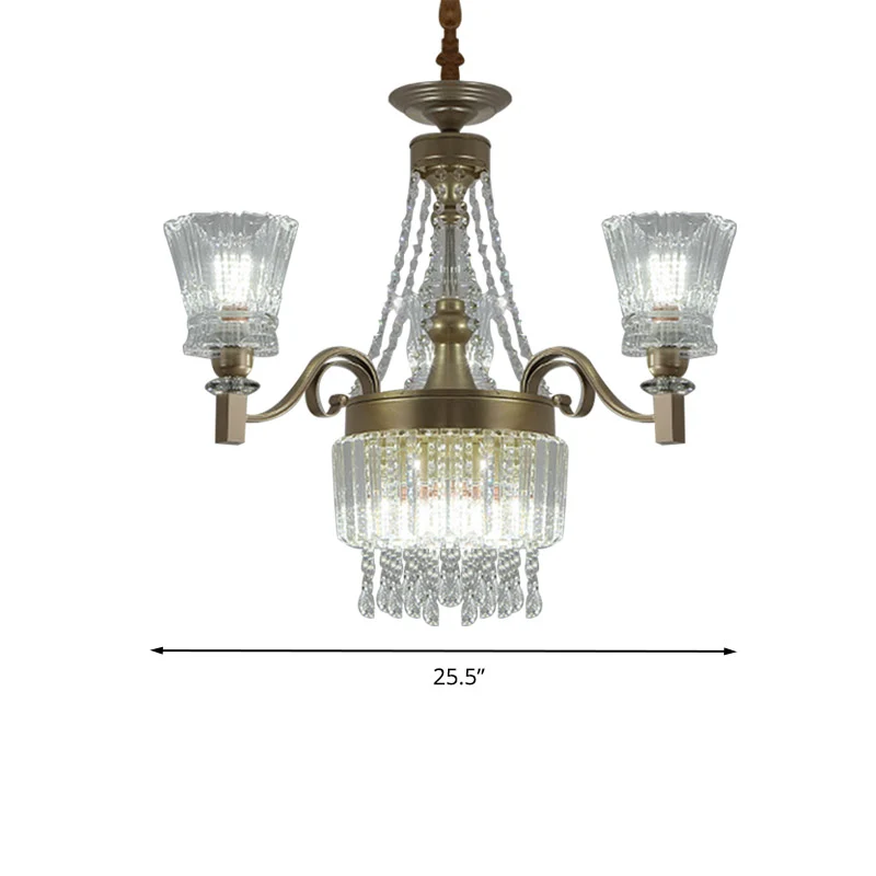 Spoetnik Plafondkroonluchter Hedendaags Kristal 11/13/15 Hoofden 37,5"/40,5"/41" Breed Satijn Messing Hanglamp Clearhalo