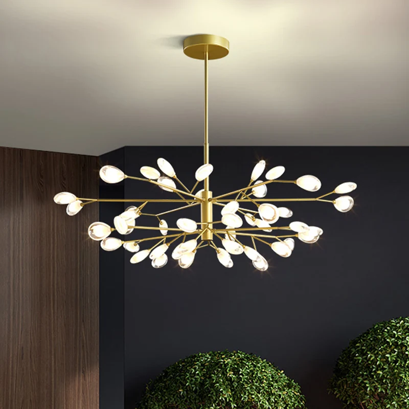 Sputnik Firefly Woonkamer LED-plafondverlichting Acryl Postmoderne kroonluchterlamp Clearhalo