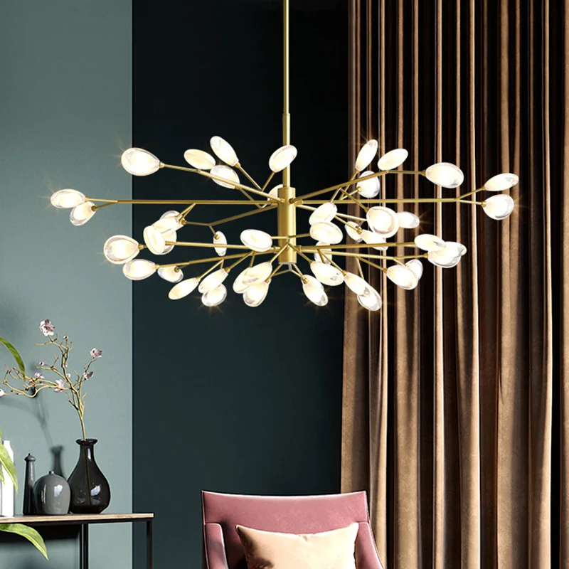 Sputnik Firefly Woonkamer LED-plafondverlichting Acryl Postmoderne kroonluchterlamp Clearhalo