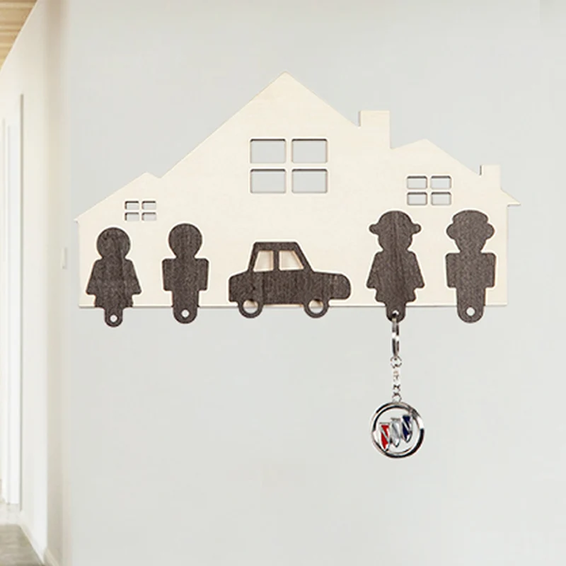 Stadsvoetganger LED-wandlamp Moderne stijlvolle houten schanslamp voor kinderslaapkamer Foyer Clearhalo