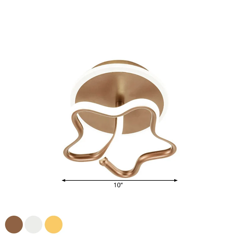 Ster acryl plafondverlichting minimalisme wit/goud/koffie LED semi-inbouwlamp warm/wit licht voor gang Clearhalo