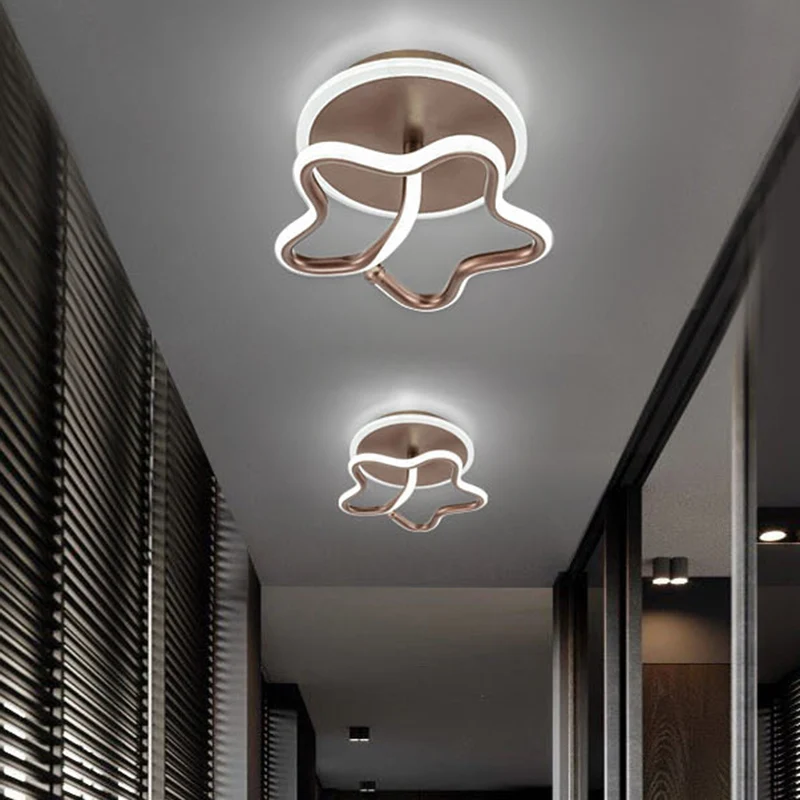 Ster acryl plafondverlichting minimalisme wit/goud/koffie LED semi-inbouwlamp warm/wit licht voor gang Clearhalo