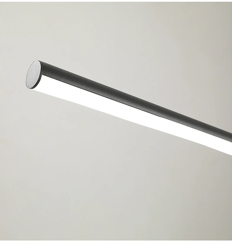 Stick en Ring Eetkamereilandlamp Metaal Modernistische LED-hanglamp zwart Clearhalo