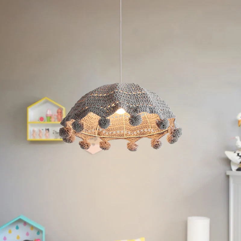 Stoffen parapluvorm hanglamp 1 kops hanglamp Scandinavische stijl voor meisjesslaapkamer Clearhalo