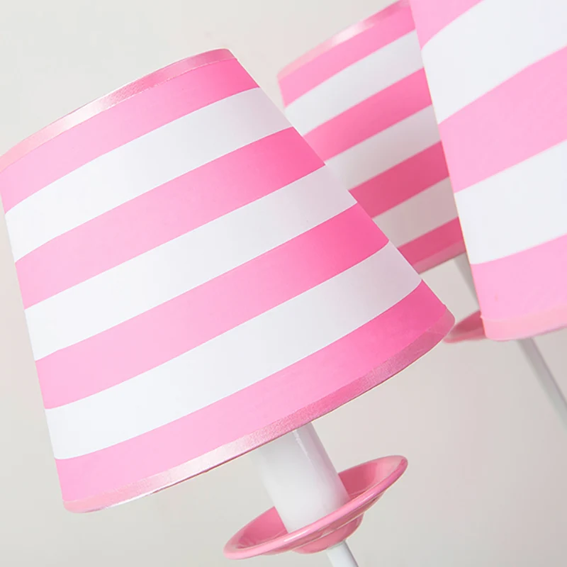 Stoffen streep schaduw hanglamp restaurant Scandinavische stijl kroonluchter roze Clearhalo