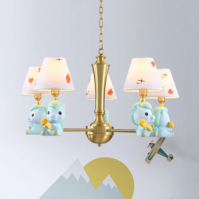 Stoffen taps toelopende schaduw hangende plafondlamp Noordse hangende verlichtingsarmaturen voor slaapkamer Clearhalo