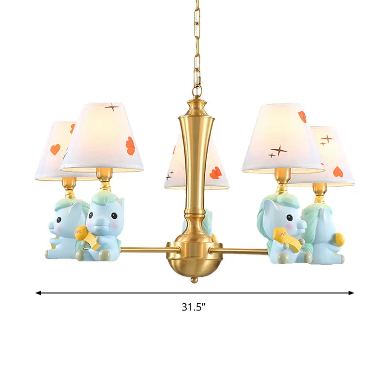 Stoffen taps toelopende schaduw hangende plafondlamp Noordse hangende verlichtingsarmaturen voor slaapkamer Clearhalo