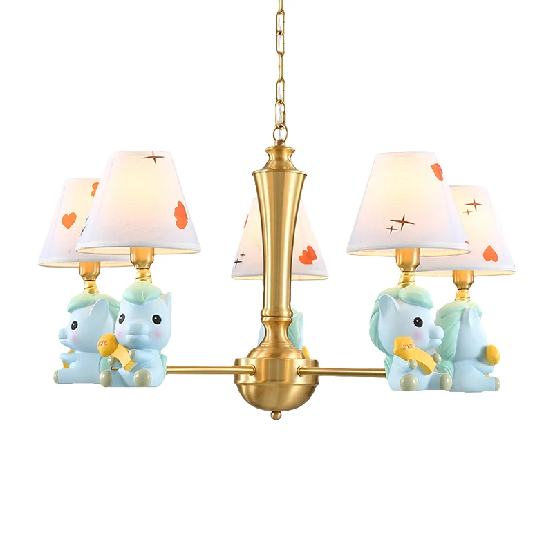Stoffen taps toelopende schaduw hangende plafondlamp Noordse hangende verlichtingsarmaturen voor slaapkamer Clearhalo