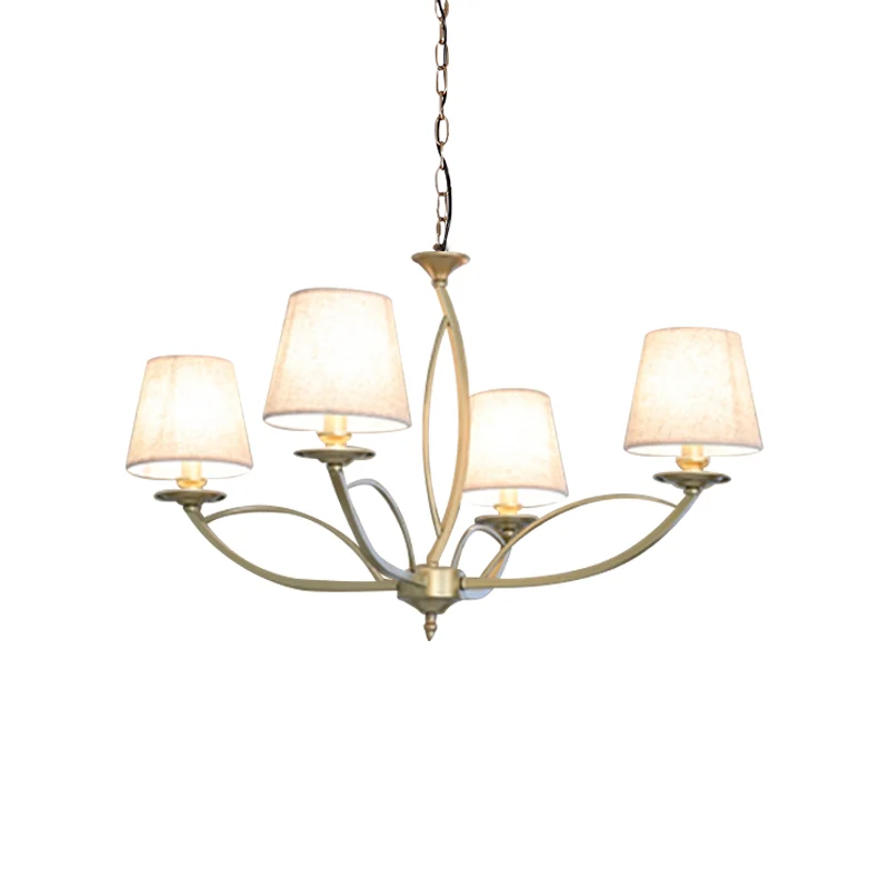 Swooping Arm Metallic Kroonluchter Verlichting Traditionele Stijl 4/6/8 Hoofden Gastenkamer Hanglamp wit/groen Clearhalo