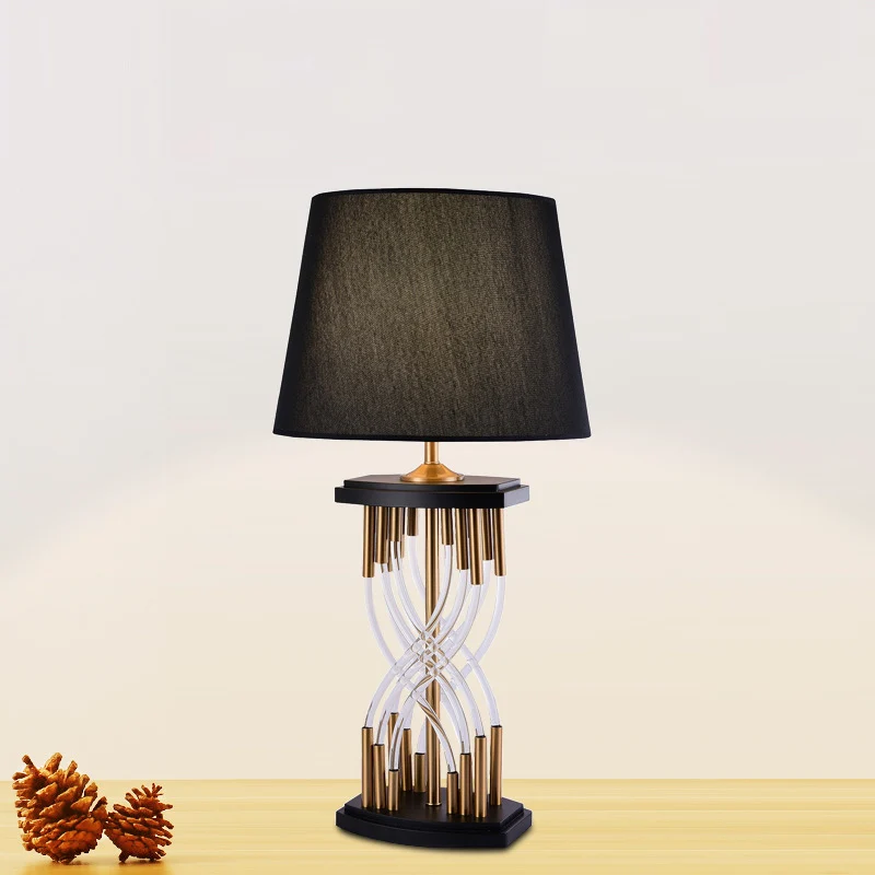 Taaklamp met 1 hoofdslaapkamer, modern zwart leesboeklicht met tonvormige stoffen kap Clearhalo