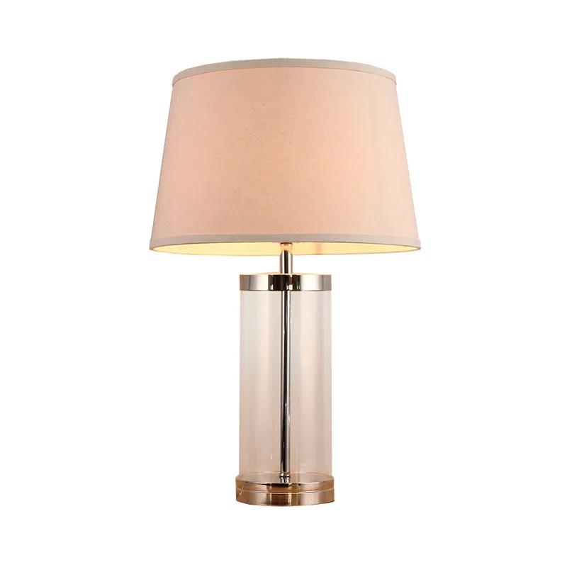 Taps toelopende drumtaakverlichting Hedendaagse stof 1 kop Leesboeklicht wit Clearhalo