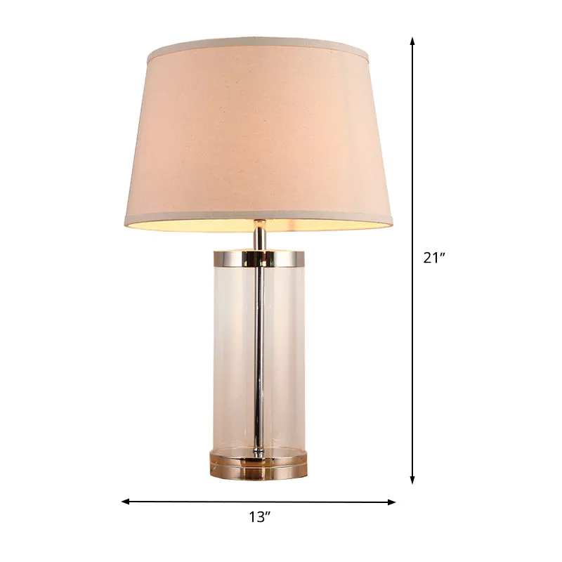 Taps toelopende drumtaakverlichting Hedendaagse stof 1 kop Leesboeklicht wit Clearhalo