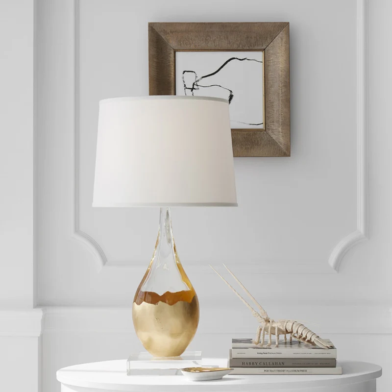 Taps toelopende drumtaakverlichting Modernisme Stof 1 hoofdleesboeklicht goud voor slaapkamer Clearhalo