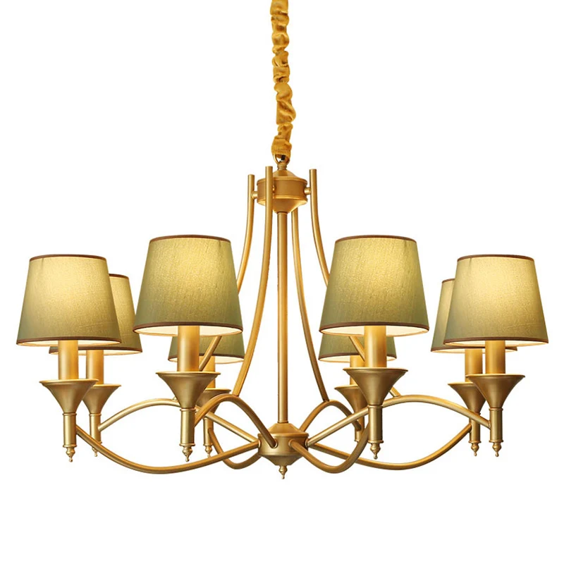 Taps toelopende trommelvorm stoffen plafondverlichting moderne groene hanglamp voor woonkamer Clearhalo