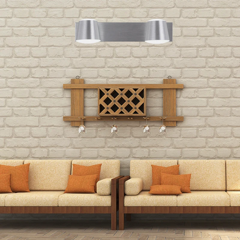 Taps toelopende woonkamer ijdelheid blaker eenvoudige stijl metaal 1/2/3 hoofden zilveren wandlamp warm / wit licht Clearhalo