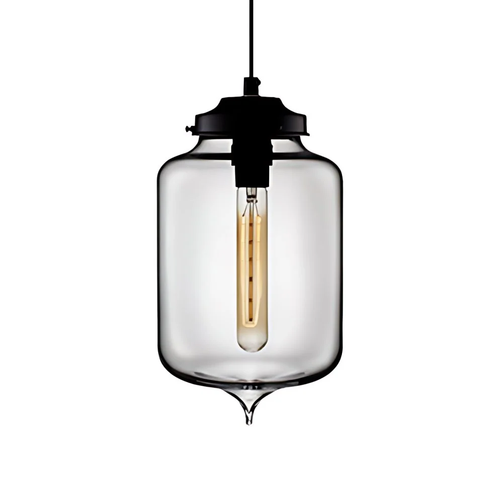 Teardrop hanglamp moderne stijl glas 1-lichts rood/bruin/blauw hanglamp Clearhalo