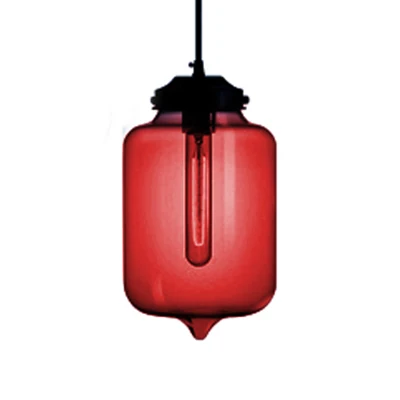 Teardrop hanglamp moderne stijl glas 1-lichts rood/bruin/blauw hanglamp Clearhalo