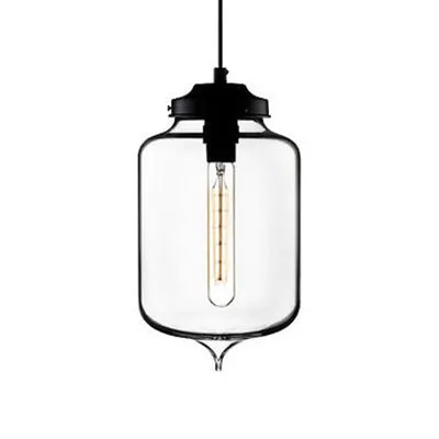 Teardrop hanglamp moderne stijl glas 1-lichts rood/bruin/blauw hanglamp Clearhalo