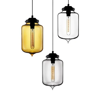 Teardrop hanglamp moderne stijl glas 1-lichts rood/bruin/blauw hanglamp Clearhalo