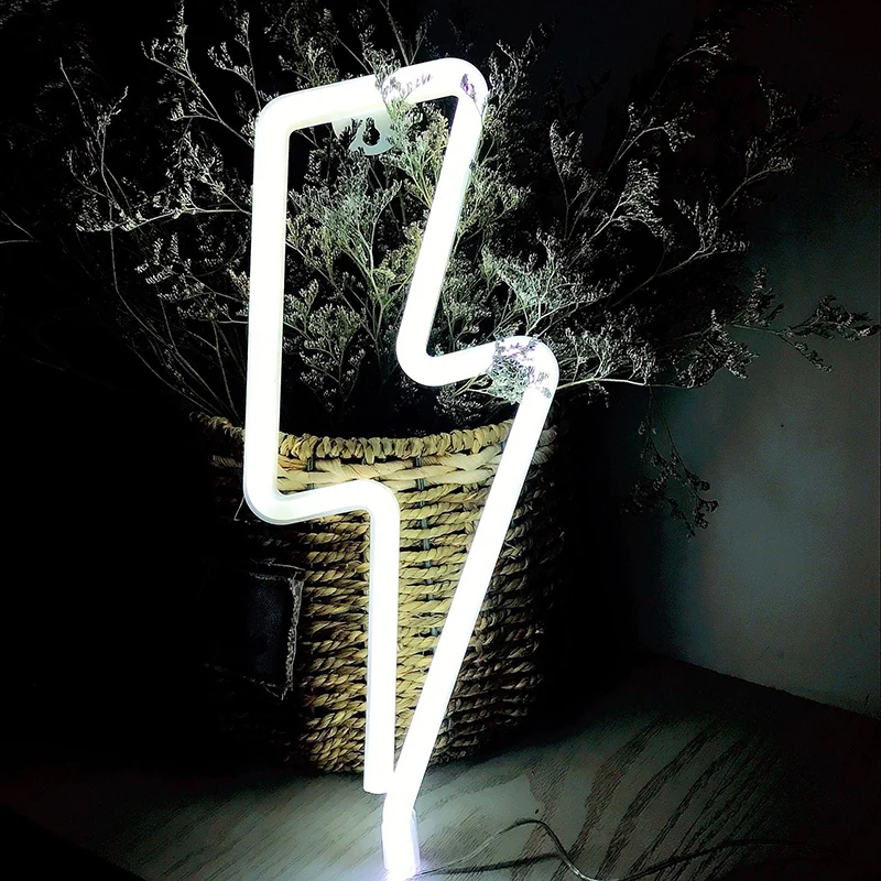 Thunderclap-vormige LED-nachtlamp Kinderkunststof Wit USB-oplaadtafellamp voor decoratie Clearhalo