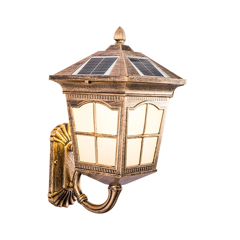 Traditionele LED-wandmontage met taps toelopende vorm, acryl zonne-wandlamp voor buiten Clearhalo