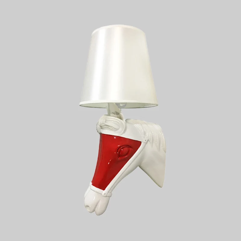 Traditionele taps toelopende schans 1 lamp stof wandmontage verlichting wit/rood voor slaapkamer Clearhalo
