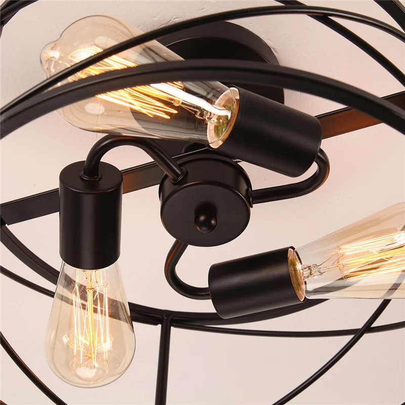 Trellis Cage Inbouw plafondlamp Retro industriële stijl Metalen plafondinbouw voor woonkamer Clearhalo
