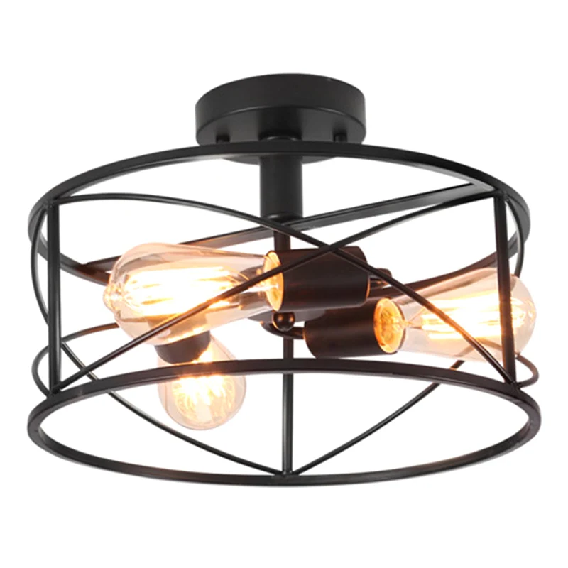 Trellis Cage Inbouw plafondlamp Retro industriële stijl Metalen plafondinbouw voor woonkamer Clearhalo