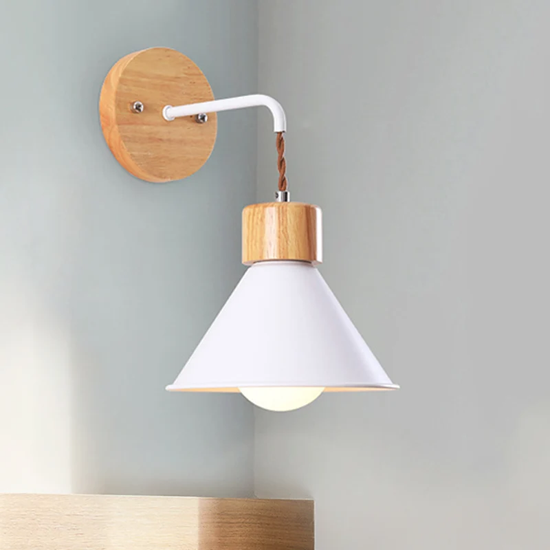 Trompet Metalen Schans Modernisme 1 Kop Grijs/Wit/Roze Wandmontage Lichtarmatuur voor Nachtkastje Clearhalo