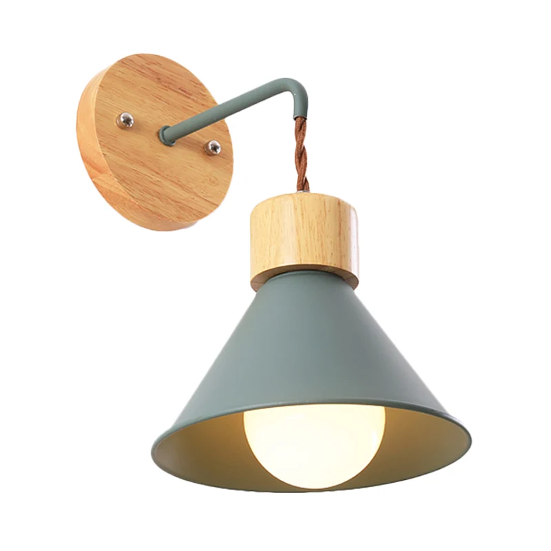 Trompet Metalen Schans Modernisme 1 Kop Grijs/Wit/Roze Wandmontage Lichtarmatuur voor Nachtkastje Clearhalo