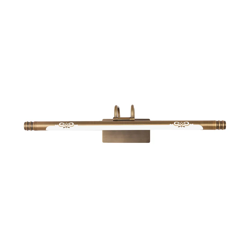 Tube badkamermeubellamp Klassiek metaal LED brons/messing schanslamp wit/warm licht, 21"/26"/29" W Clearhalo