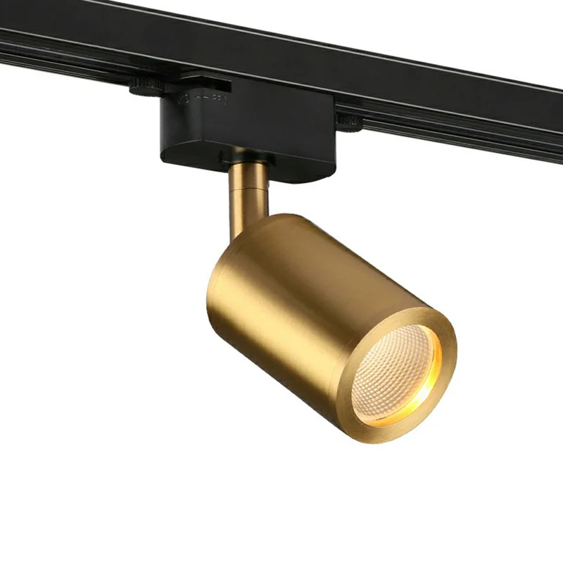 Tube LED-spotrailverlichting Postmodern metaal Zwart en goud halfverzonken plafondlamp Clearhalo