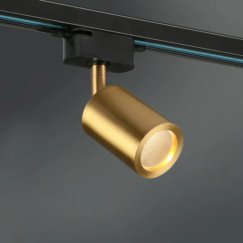 Tube LED-spotrailverlichting Postmodern metaal Zwart en goud halfverzonken plafondlamp Clearhalo