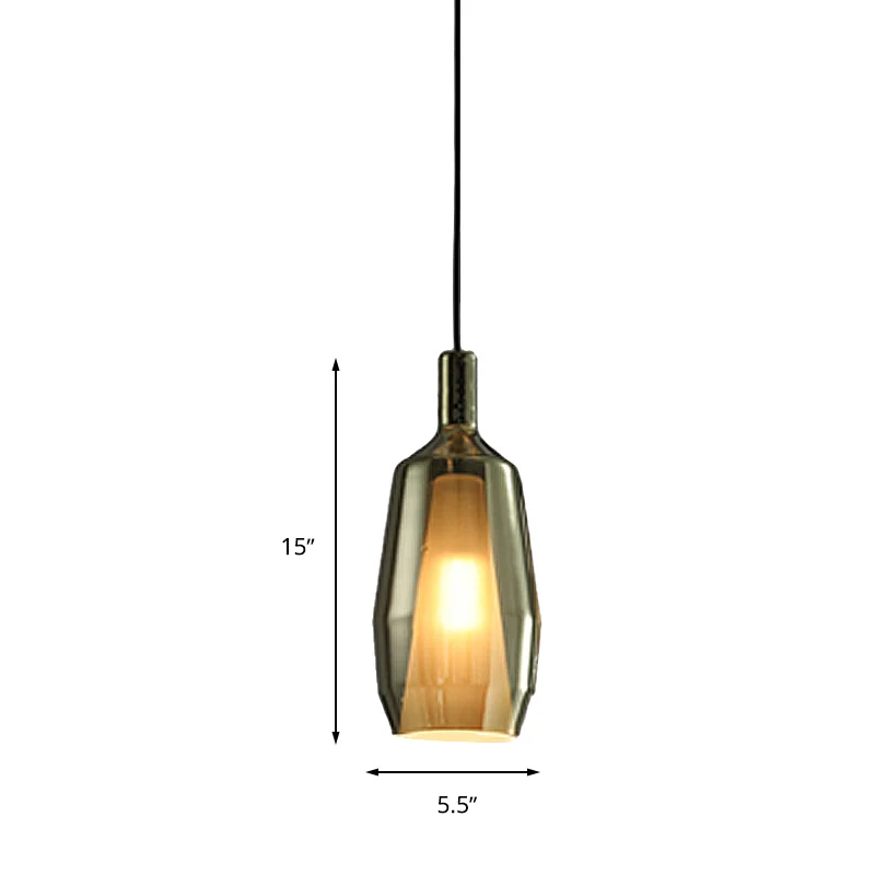 Tulp hanglamp modern groen glas 1 kop eetkamer hanglampset Clearhalo