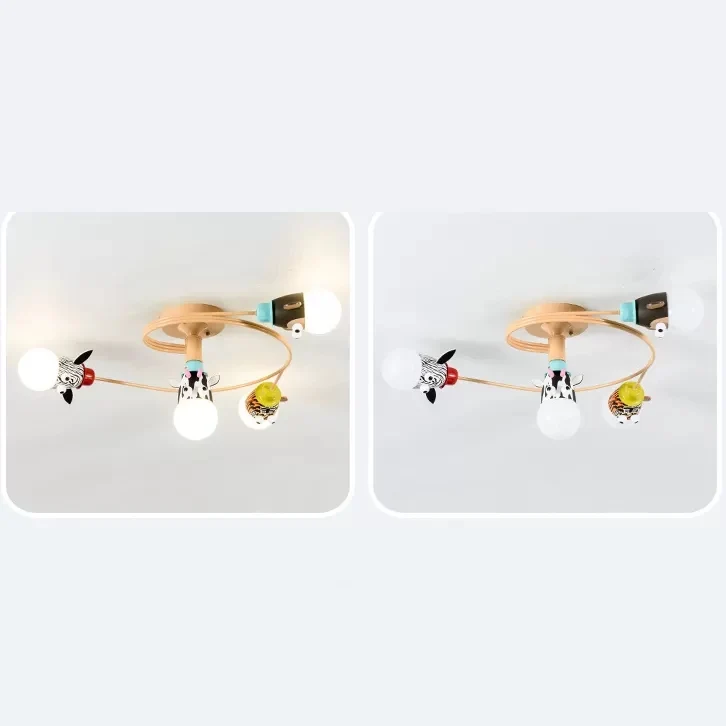 Twist Arm semi-inbouwlamp met moderne metalen LED-plafondlamp voor kantoor Clearhalo