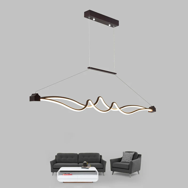 Twisted Island hanglamp moderne metalen eetkamer LED-plafondlamp Clearhalo