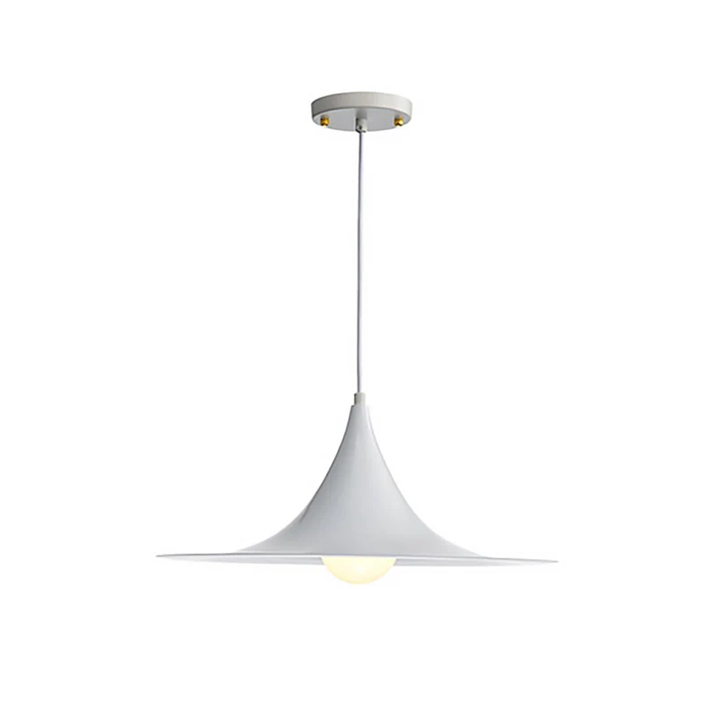 Uitlopende hanglamp Scandinavische stijl metaal 1-lichts zwart/wit/goud hangende plafondlamp Clearhalo