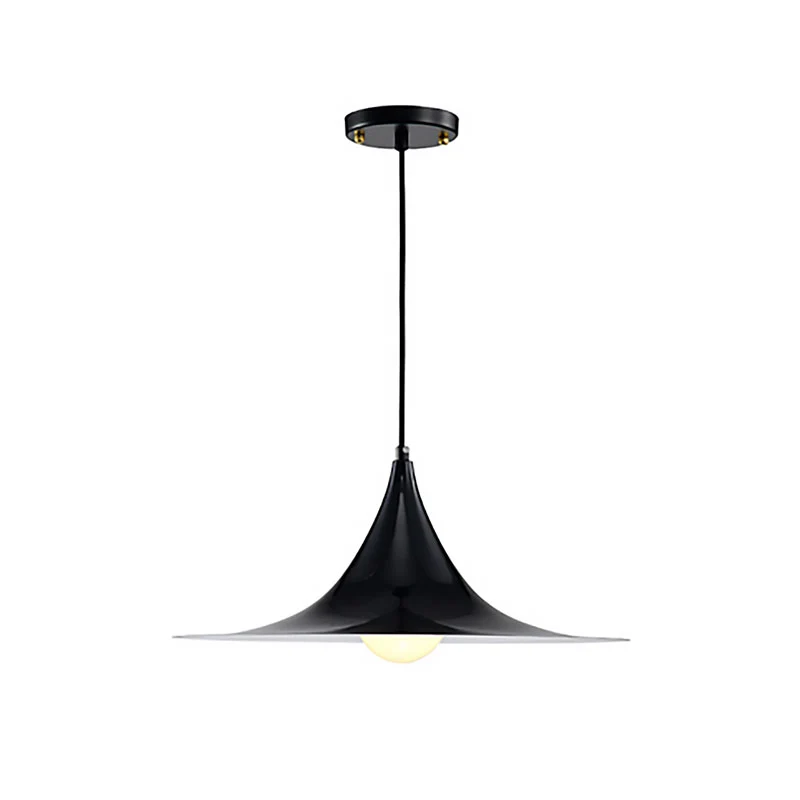Uitlopende hanglamp Scandinavische stijl metaal 1-lichts zwart/wit/goud hangende plafondlamp Clearhalo